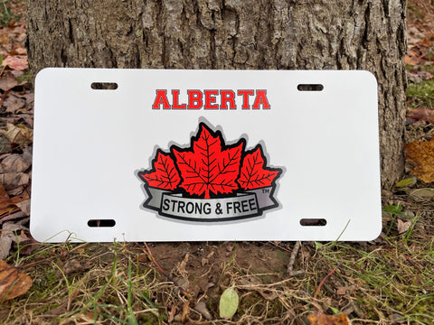 Alberta Strong &amp; Free™ License Plate