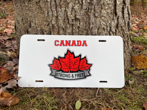 Canada on Top with Strong &amp; Free™ License Plate